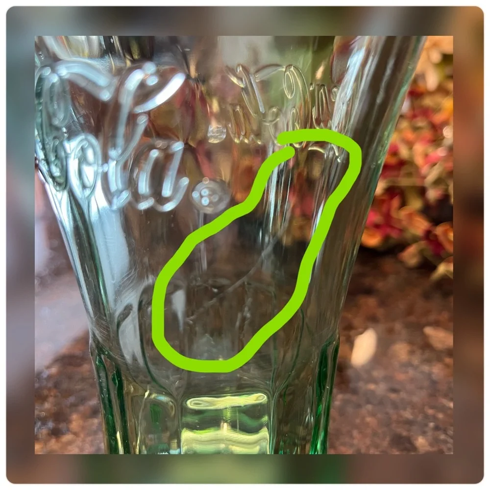 Libbey-Set of Four Green Vintage Coca-Cola Flared Rim Glasses-Very Sturdy!! - Picture 4 of 6